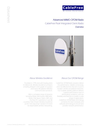 CableFree Pearl Integrated Client Radio