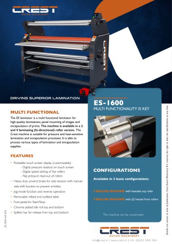 Crest Datasheet ES-1600
