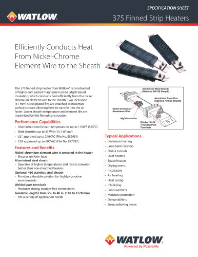 375 Finned Strip Heaters