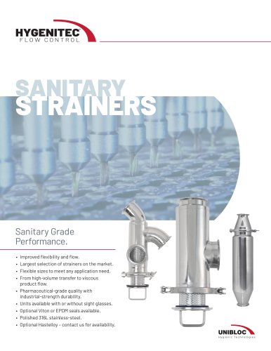 Hygenitec&trade; Sanitary Strainers