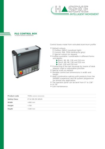 PLG CONTROL BOX