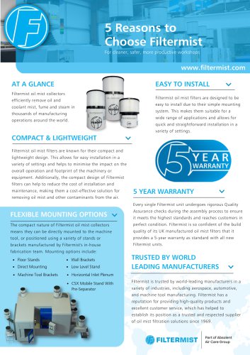 5 Reasons to Choose Filtermist