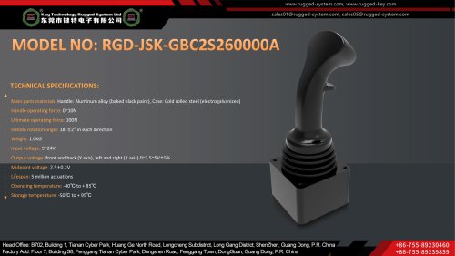 Key Technology Joysticks RGD-JSK-GBC2S260000A