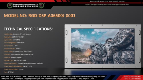 Key Technology Rugged Display RGD-DSP-A06500J-0001