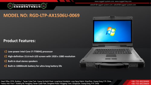 Key Technology Rugged Laptop RGD-LTP-AX1506U-0069