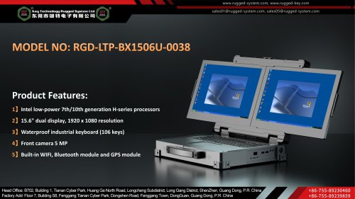Key Technology Rugged Laptop RGD-LTP-BX1506U-0038