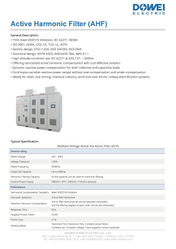 Active Harmonic Filter (AHF)