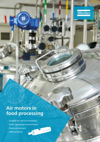 Air motors in food processing