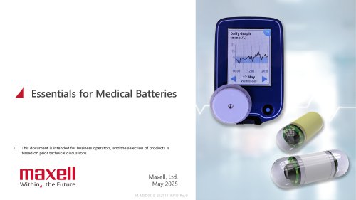 Essentials for Medical Batteries (May 2025)