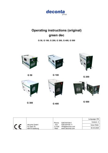 Operating instructions