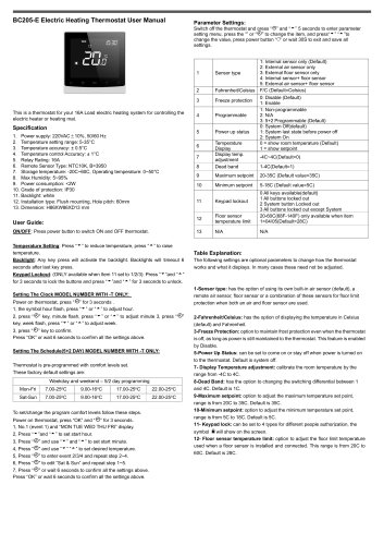 Breeze BC205-E Datasheet