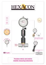 Precision interior and exterior chamfer measuring instruments