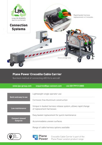 Plane Power Crocodile Cable Carrier