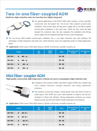 Two-in-one fiber-coupled AOM