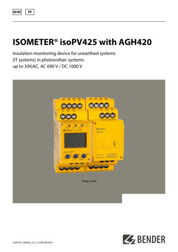 ISOMETER&reg; isoPV425 with AGH420