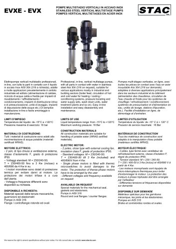 Vertical multistage pumps