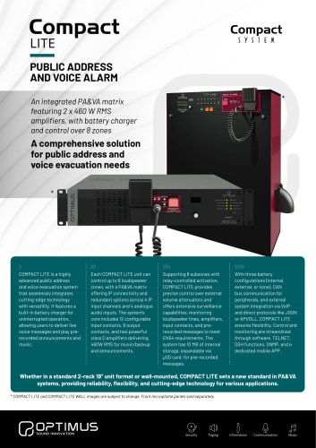 PUBLIC ADDRESS   AND VOICE ALARM