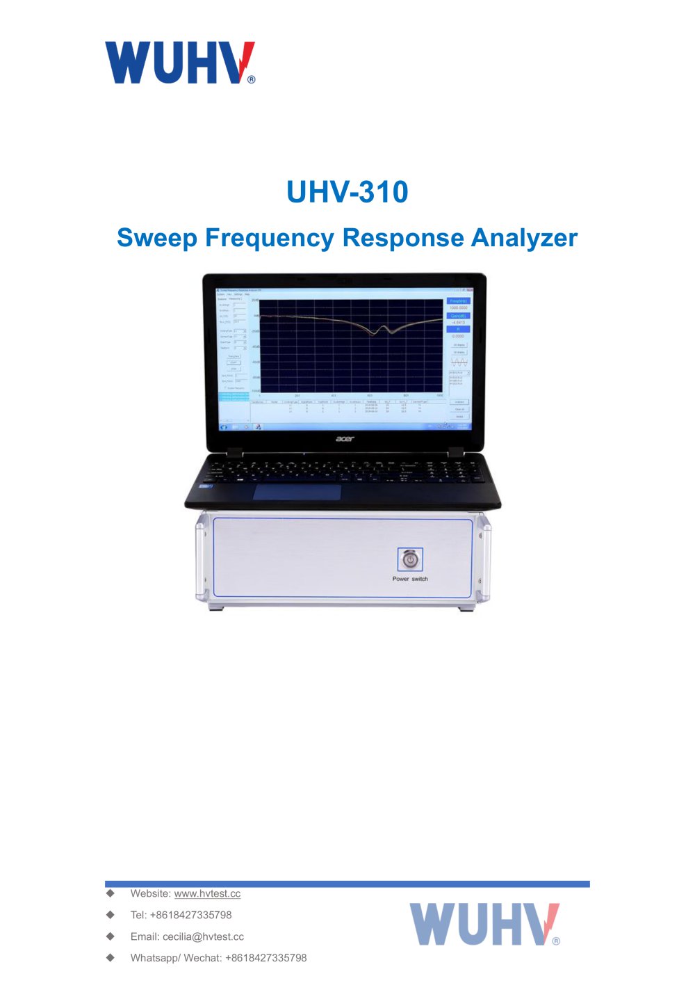 UHV-310 SFRA Test Set -Catalog - Wuhan UHV Power Technology Co.,Ltd.
