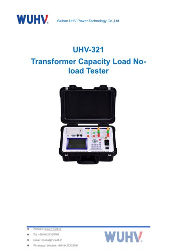 UHV-321 Transformer Capacity Load No-load Tester-Catalog