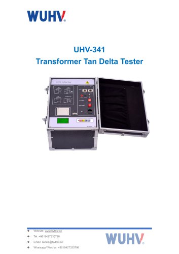 UHV-341 Transformer Tan Delta Tester -Catalog