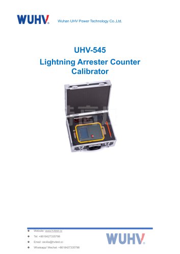 UHV-545 Lightning Arrester Counter Calibrator-Catalog