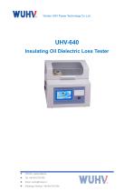 UHV-640 Insulating Oil Dielectric Loss Tester -Catalog