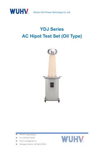 YDJ Series AC Hipot Test System (Oil Type) -Catalog