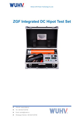 ZGF Integrated DC Hipot Test Set -Catalog