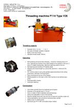 Threading machine F114 type V26