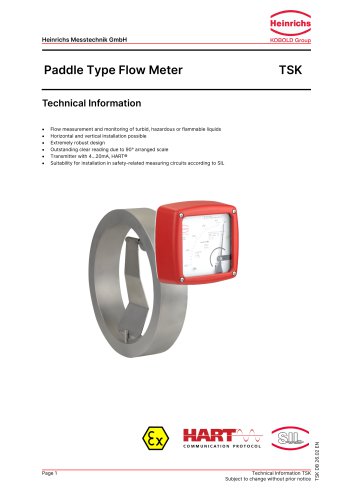 Paddle Type Flow Meter