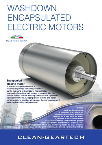 WASHDOWN ENCAPSULATED ELECTRIC MOTORS