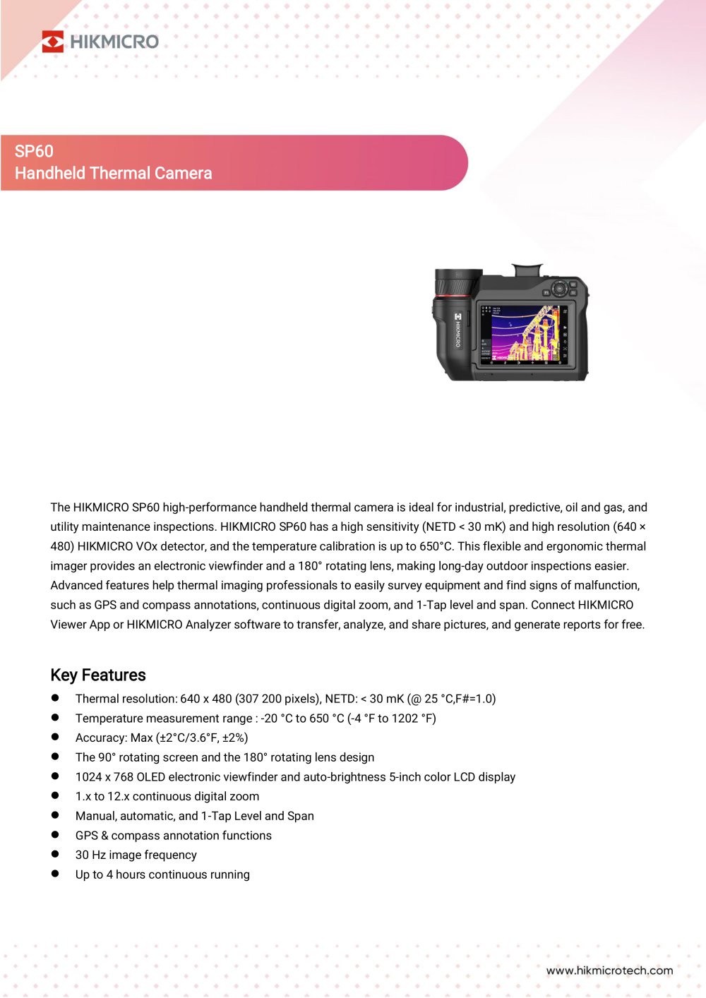 SP60  Handheld Thermal Camera - DRC SRL.it