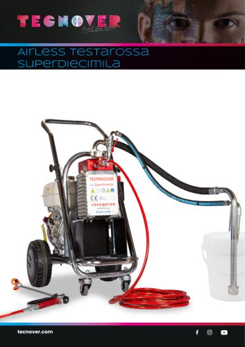 TECNOVER Testarossa Superdiecimila Airless Paint Sprayer powered by gasoline motor