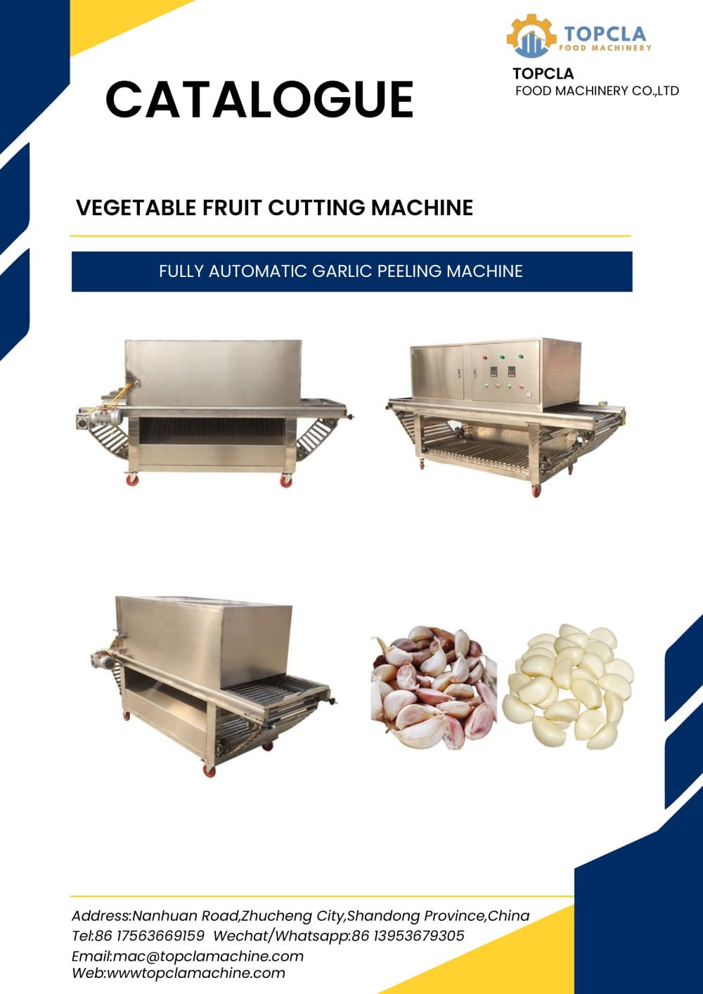FULLY AUTOMATIC GARLIC PEELING MACHINE - TOPCLA FOOD MACHINERY CO., LTD