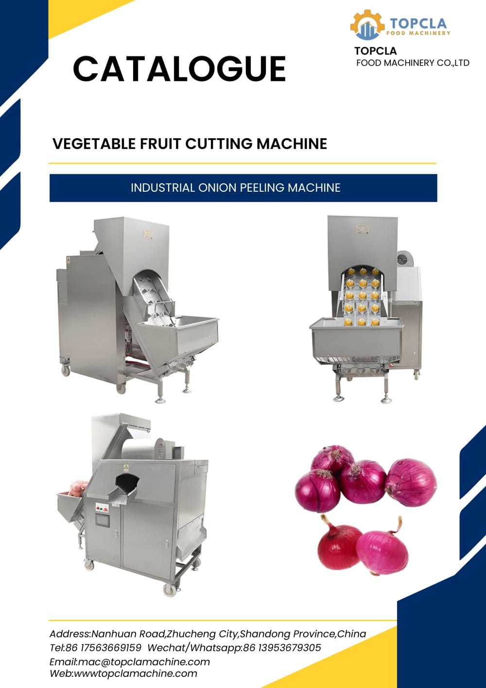 INDUSTRIAL ONION PEELING MACHINE - TOPCLA FOOD MACHINERY CO., LTD