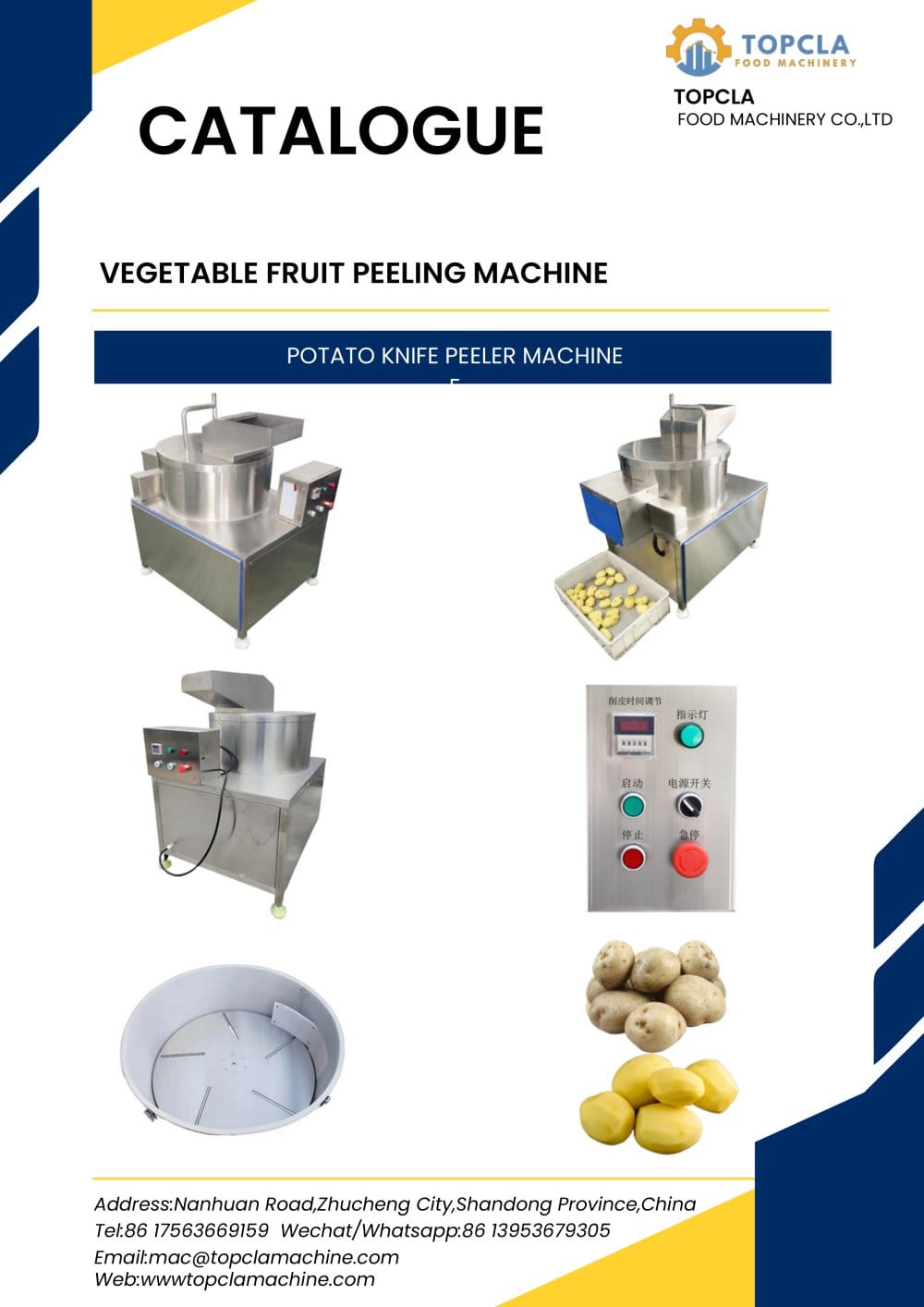 POTATO KNIFE PEELER MACHINE - TOPCLA FOOD MACHINERY CO., LTD