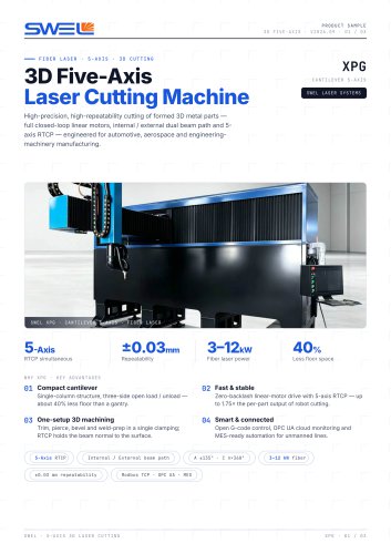 3D Five-AxisLaser Cutting Machine  XPG