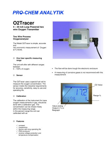 Product data sheet O2Tracer