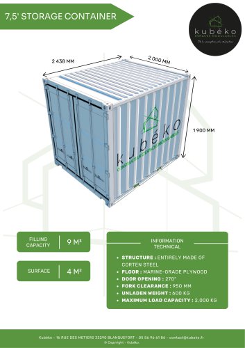 7,5' STORAGE CONTAINER