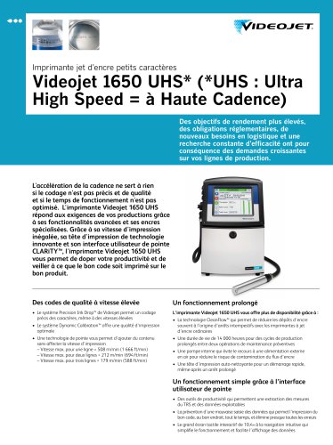 1650 Ultra High Speed Spec Sheet