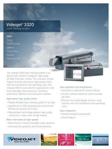 Videojet CO2 Laser 3320 datasheet