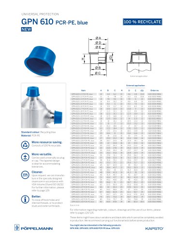 Data sheet GPN 610 PCR-PE, blue