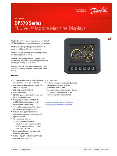 DP570 Series Displays Data Sheet