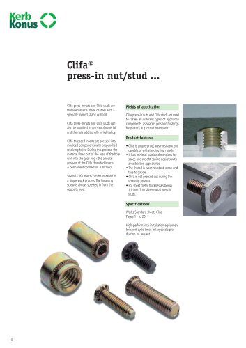 Clifa® press-in nut/stud ...