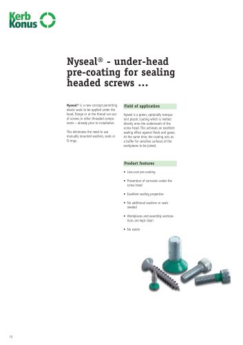 Nyseal® - under-head pre-coating for sealing headed screws ?