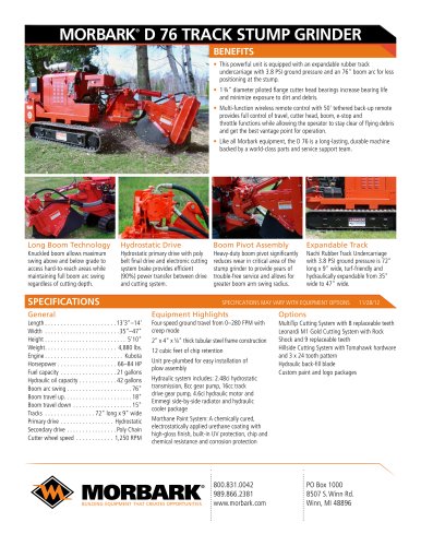 D76 track stump grinder