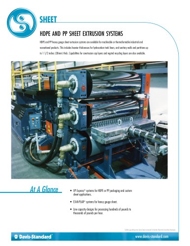 HDPE and PP Sheet Extrusion Systems