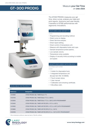 VISCOMETER GT 300 PRODIG