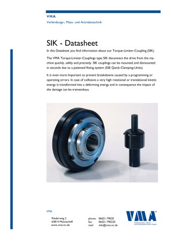 SIK - torque - limiter - couplings