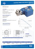 Electric pumps for special products: JEX10 - JEX11